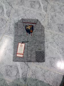 Mens Shirts Grey Color Branded Size L