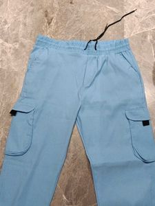Light Blue Cargo Jogger Pants
