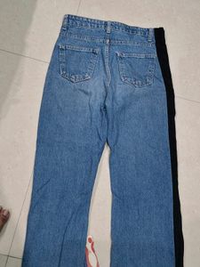 ❗SALE❗Blue Jeans with Black Side Stripe