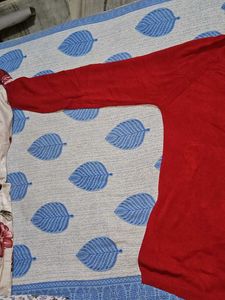Red Long Sleeve Top