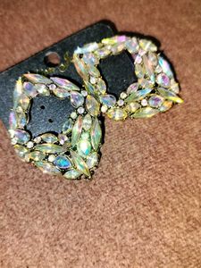 Sparkling Geometric Statement Earrings