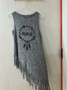 Dream On Fringe Tank Top