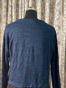 Blue Layered Long Sleeve Top