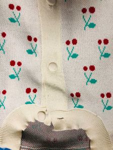 Cute Cherry Print Cardigan