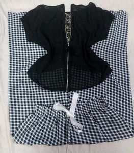 black wip up meesh back top
