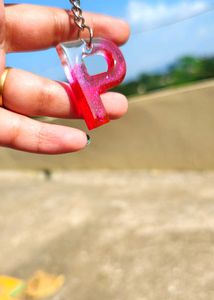 Sparkly Letter P Keychain