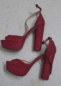 Red Platform Heels