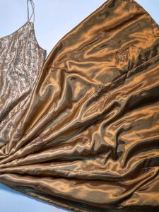 Golden Beaded Evening Gown