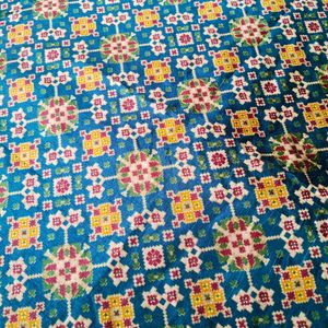 Beautiful Blue Patola Silk Saree