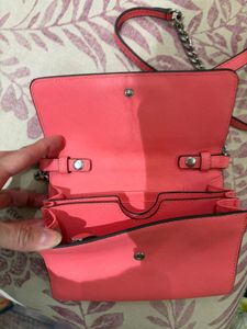 Michael Kors Coral Chain Wallet Crossbody