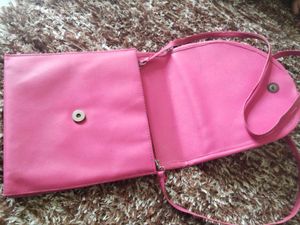 Cute Pink Sling Bag with Artistic Print