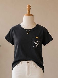 Graphic Print Pocket T-Shirt