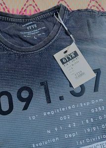 Men's Grey Graphic Print T-Shirt