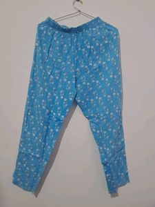 Blue Printed Sleeveless kurta set with dupatta