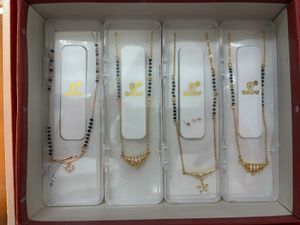 Elegant Gold Mangalsutra with Black Beads