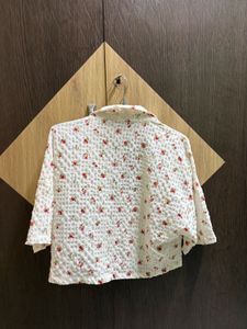 Cute Floral Cropped Shirt