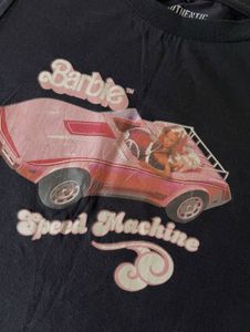 Cute Barbie "Speed Machine" Graphic T-Shirt