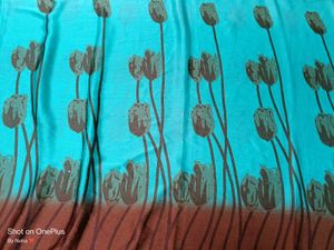 🇳🇿💫🎀Elegant Blue Floral Print Saree