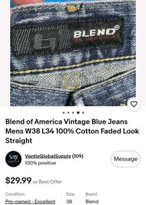 Authentic Blend of america Denim jeans pre-o