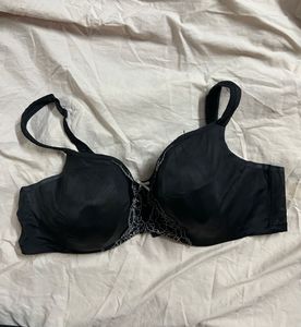 Elegant Black Lace Trim Bra