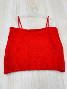 chic red crop top