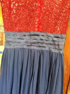 Sparkling Red &amp; Blue Maxi Dress