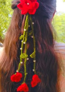 Boho Crochet Flower Hair Clip