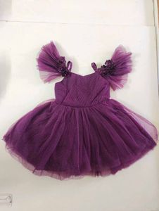 Adorable Purple Tulle Party Dress