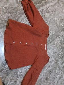 💗Chic Rusty Orange Button-Up Top 💗