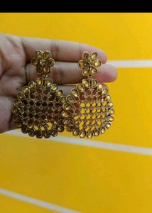Elegant Gold-Toned Dangle Earrings