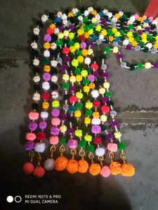 Pompom Bead Hangings