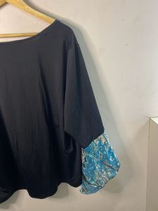 Stylish Bell Sleeve Black Top