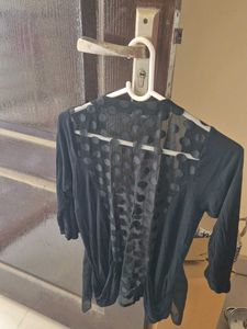 Black Polka Dot Sheer Shrug