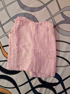 Pink Sleeveless Baby Vest