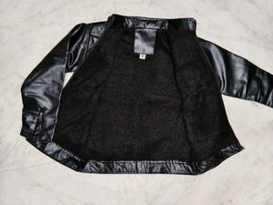 Men's Black Faux Leather Jacket