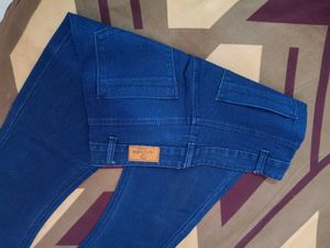 Blue bootcut jeans