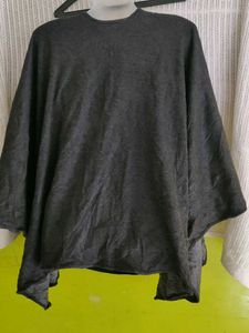 Elegant Gray Poncho