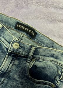Distressed Acid Wash Jeans 26-30