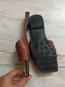 Stylish Brown Slide Sandals