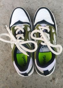 Stylish Olive & White Sneakers