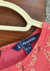 Peach kurta pajama set (6-7years)