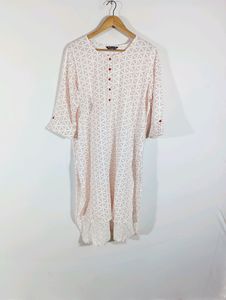White Printed Casual Kurta (Women)