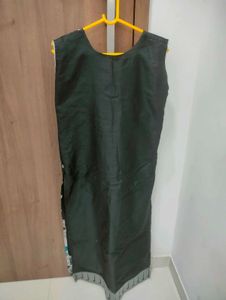 Elegant Black &amp; Silver Kurta Set