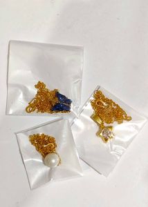 Gold Plated Pendant Set with phone Charm