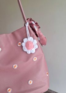Crochet Daisy bag charms