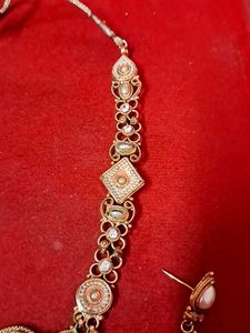 Exquisite Pearl &amp; jercon Necklace Set👌👌