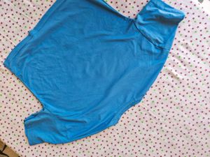 Nerdy Bear Graphic Blue T-Shirt