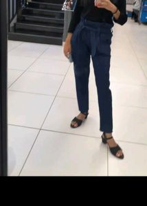 High Waisted Denim Jeans with Belt