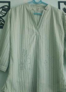 Striped Kurta with Embellishments