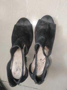 H&M Black Suede Heels
